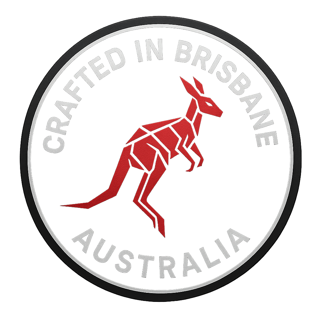 Australian made badge for Mono Fuel creatine gummies manufactured in Australia.