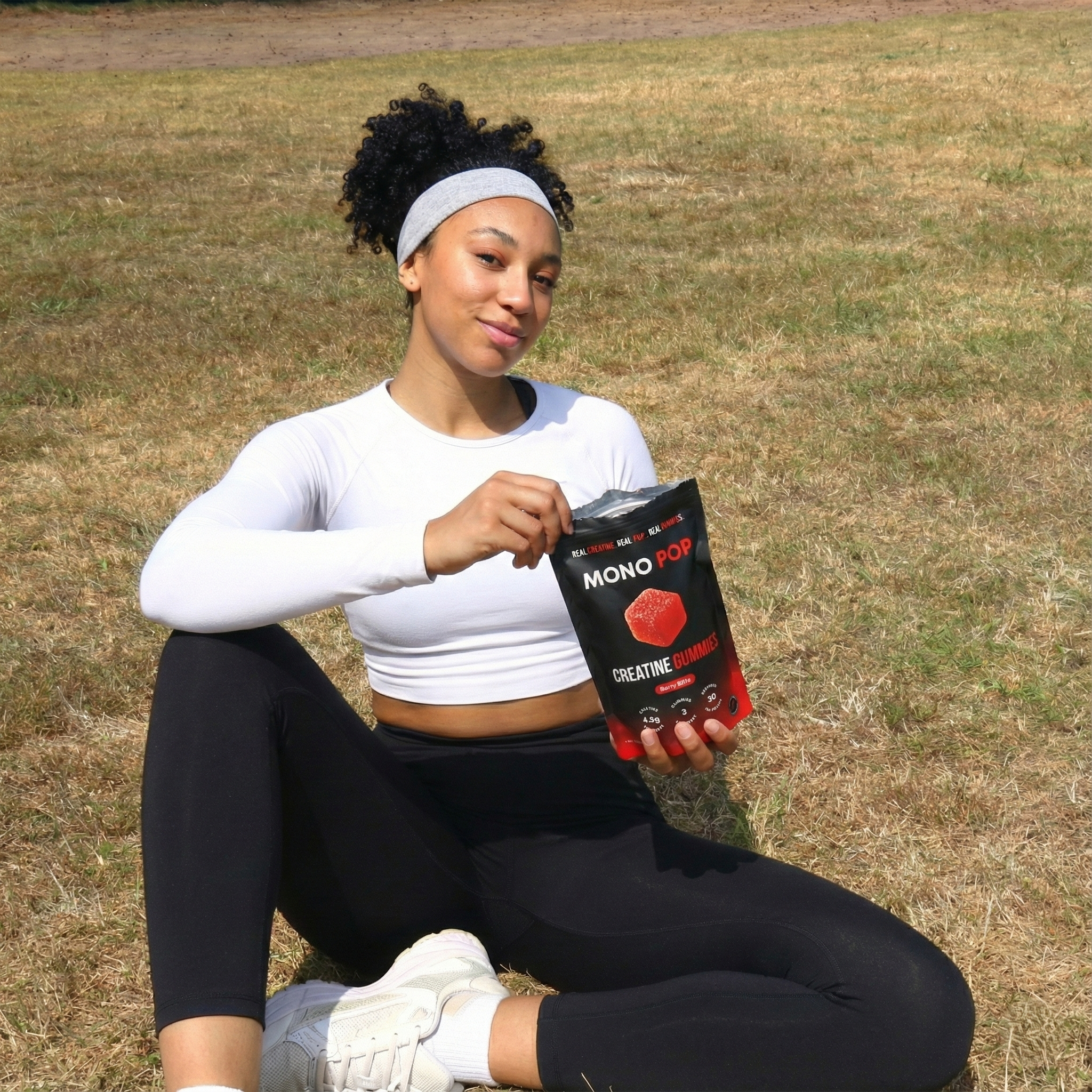 Customer review for Mono Fuel creatine gummies highlighting positive experience and results.